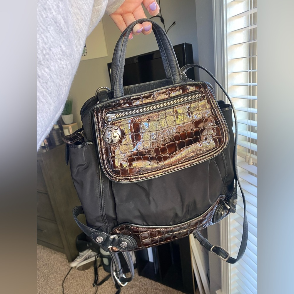 Brighton backpack! Perfect condition with box and dust bag! Brown crock detail!